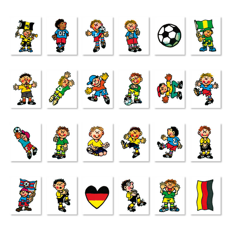 Mini-Tattoo-Set Fußball - 240 Stück im Display
