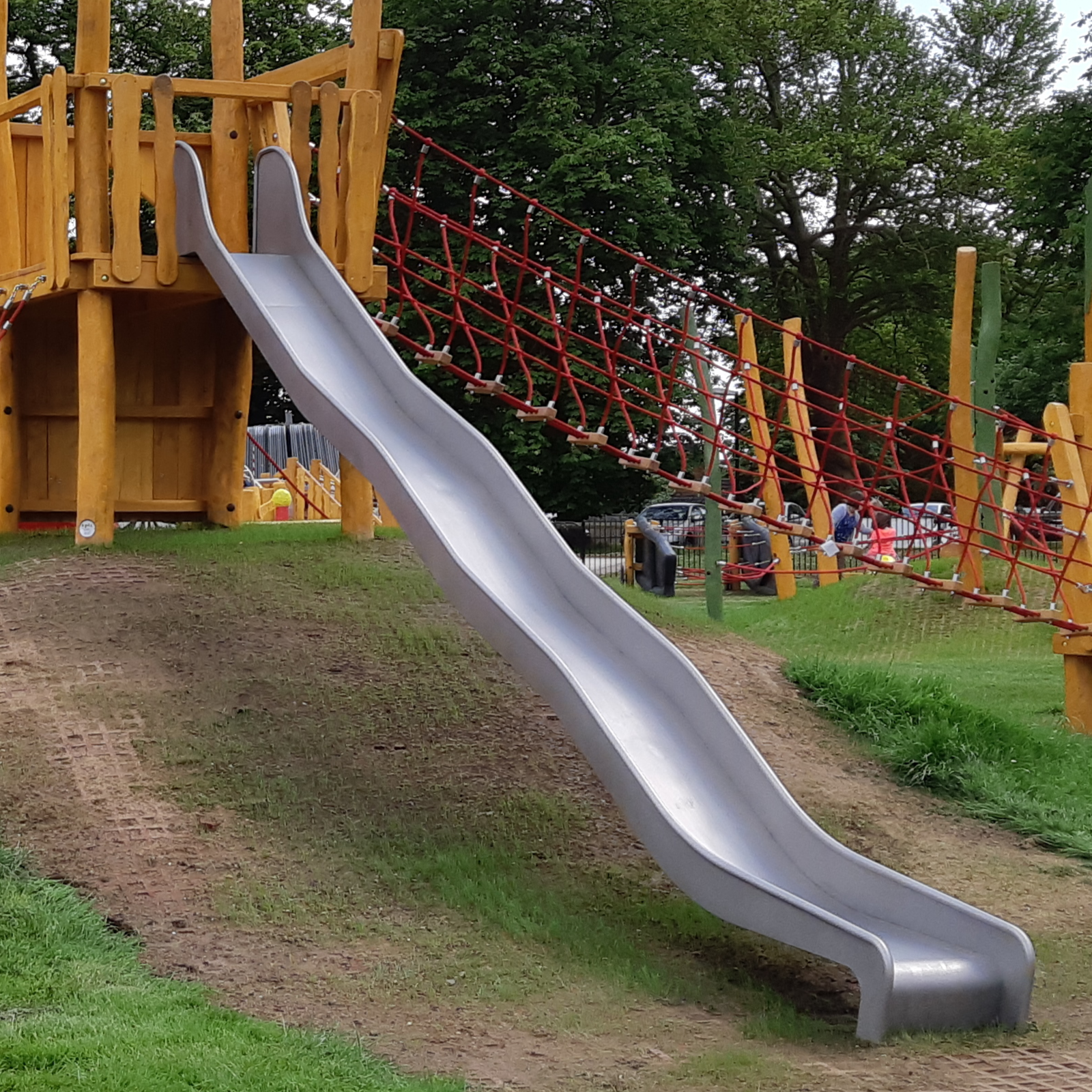 Edelstahlrutsche Welle 50 cm breit - Anbau- & Hangrutsche