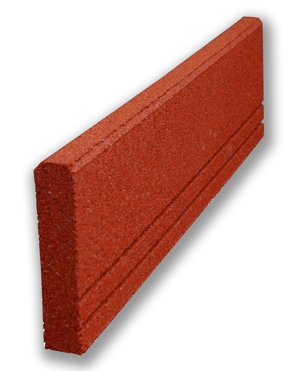Randstein aus Gummi 100x 25 x 8 cm Rot