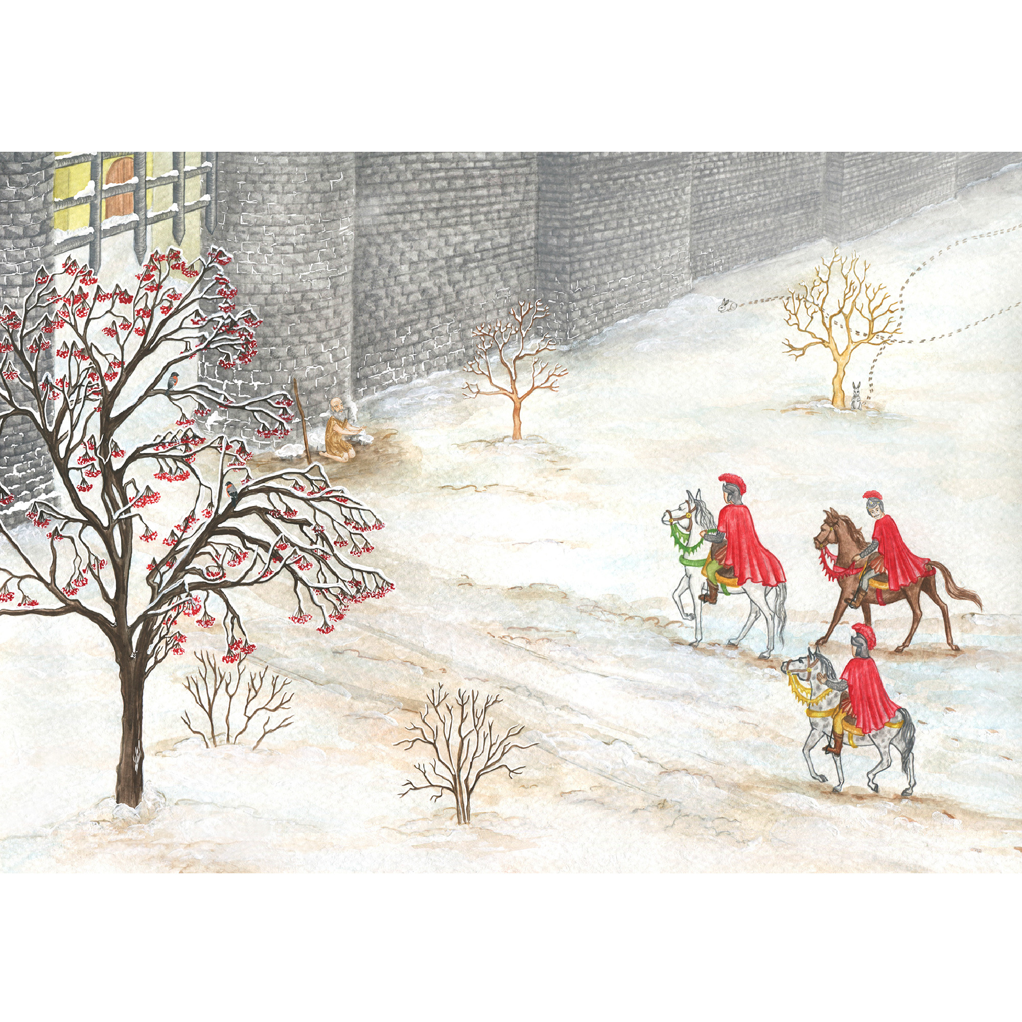 Sankt Martin ritt durch Schnee und Wind. Kamishibai Bildkartenset.