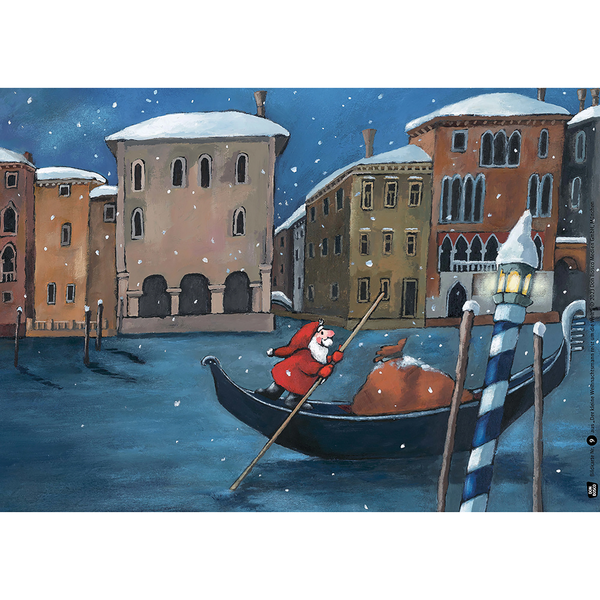 Der kleine Weihnachtsmann reist um die Welt. Kamishibai Bildkartenset