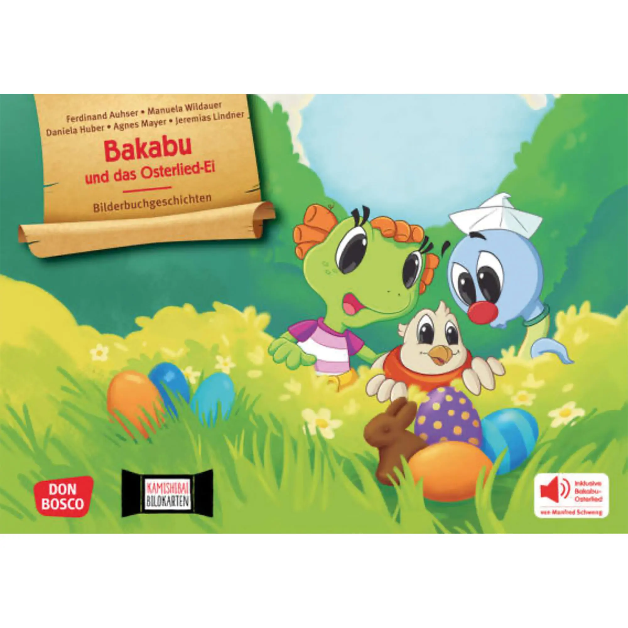 Bakabu auf der Suche nach dem Osterlied-Ei. Kamishibai Bildkartenset
