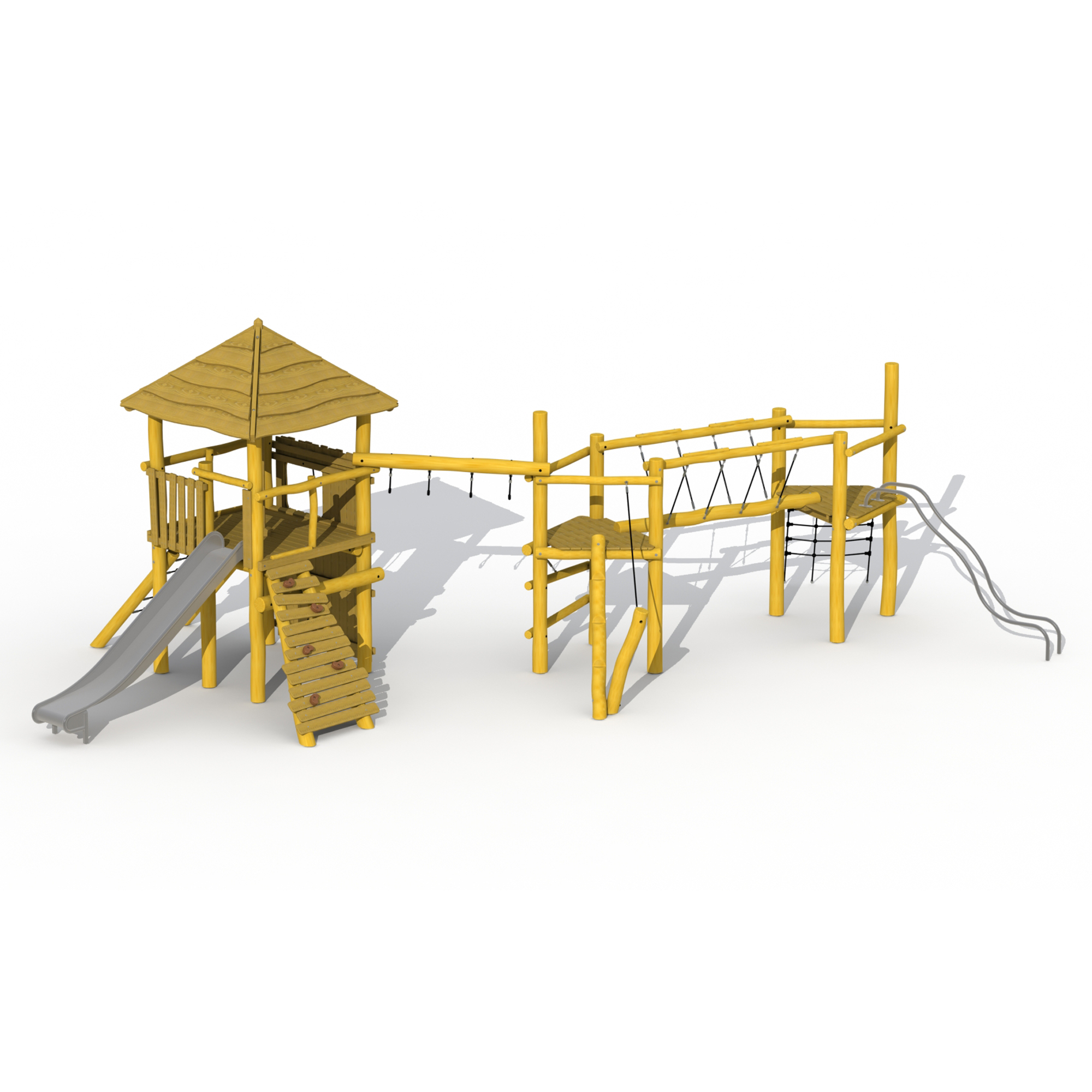 Robinie Zauberturm Maxi mit Dach und Hangelschlaufen