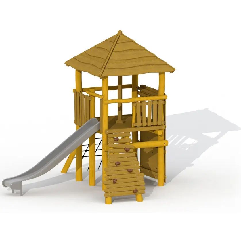 Robinie Zauberturm mit Dach und Rutsche