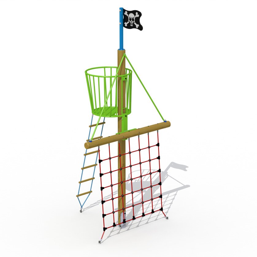 Krähennest mit Seeräuberflagge