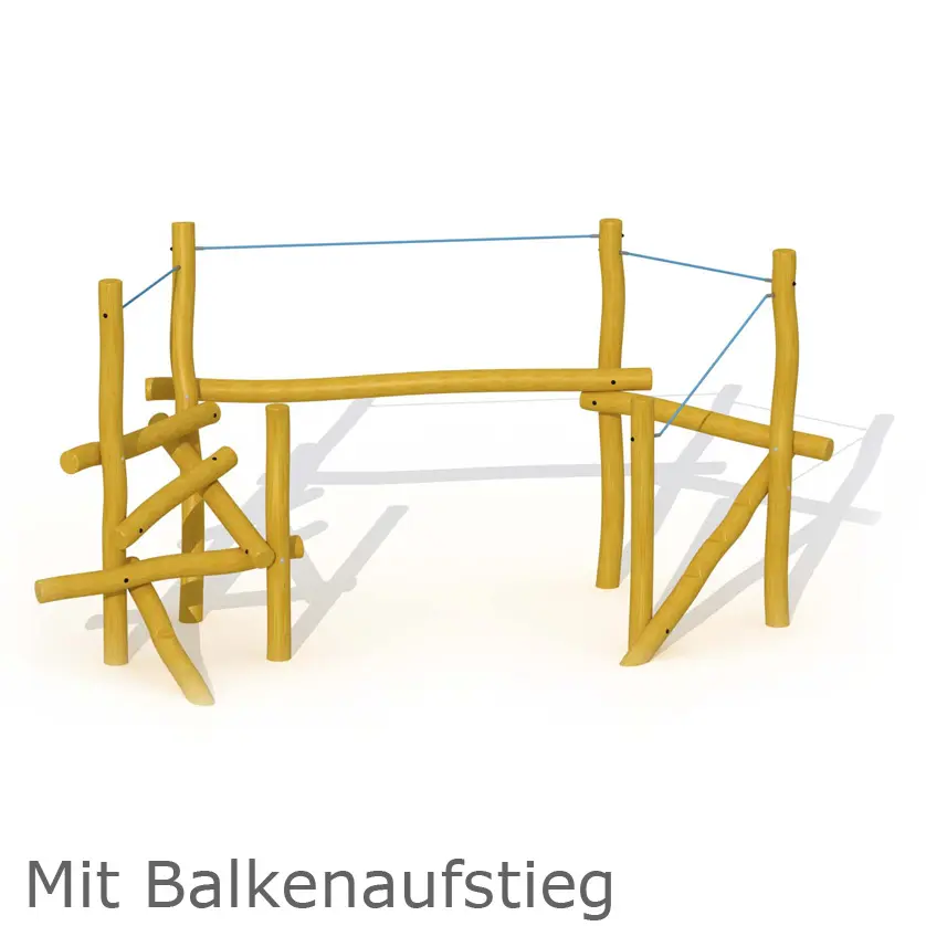 Robinie Laufbrückenparcours mit Balkenaufstieg
