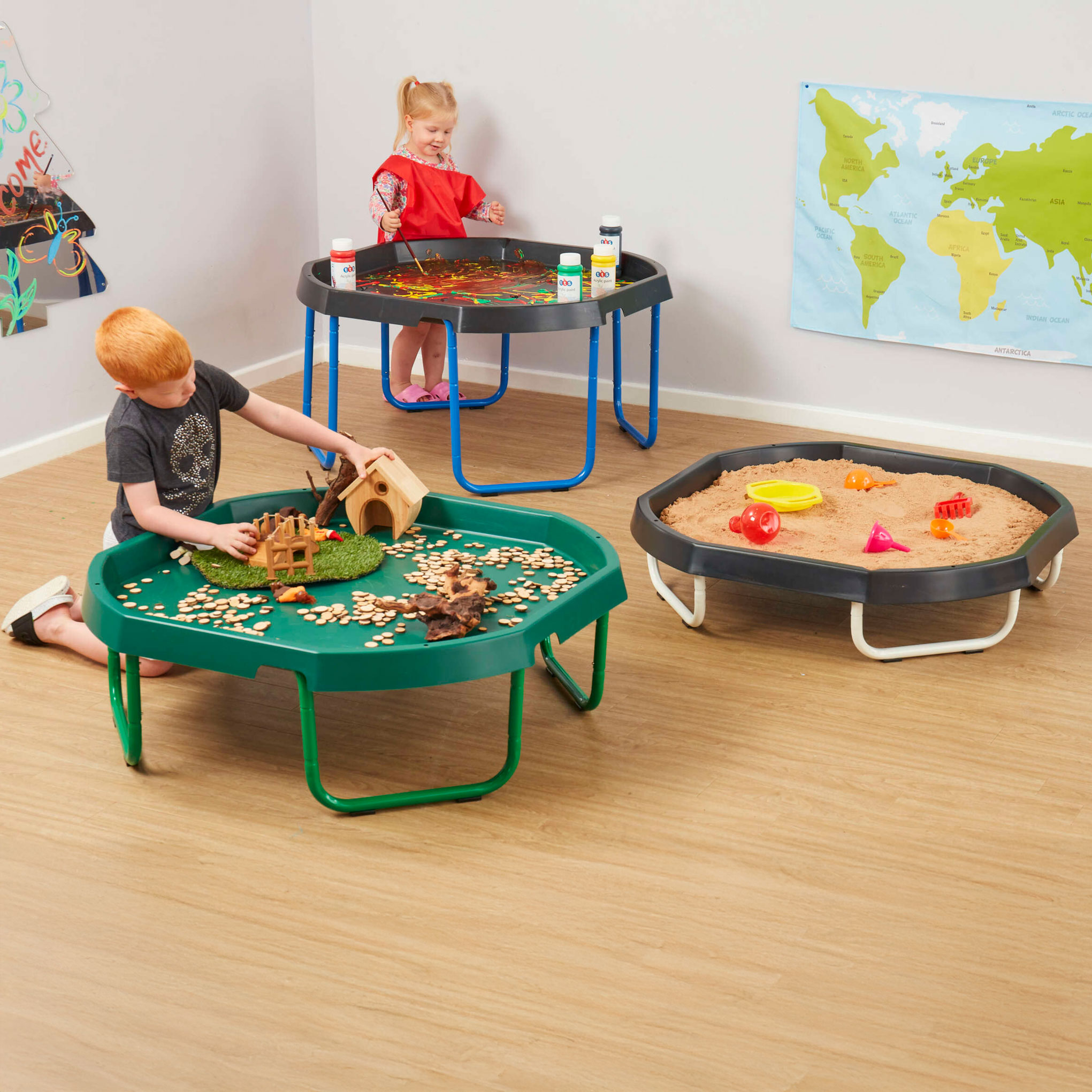 Entdecker- u. Experimentier-Tisch / Wanne in schwarz