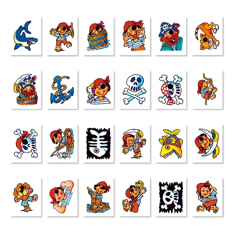 Mini-Tattoo-Set Piraten - 240 Stück im Display