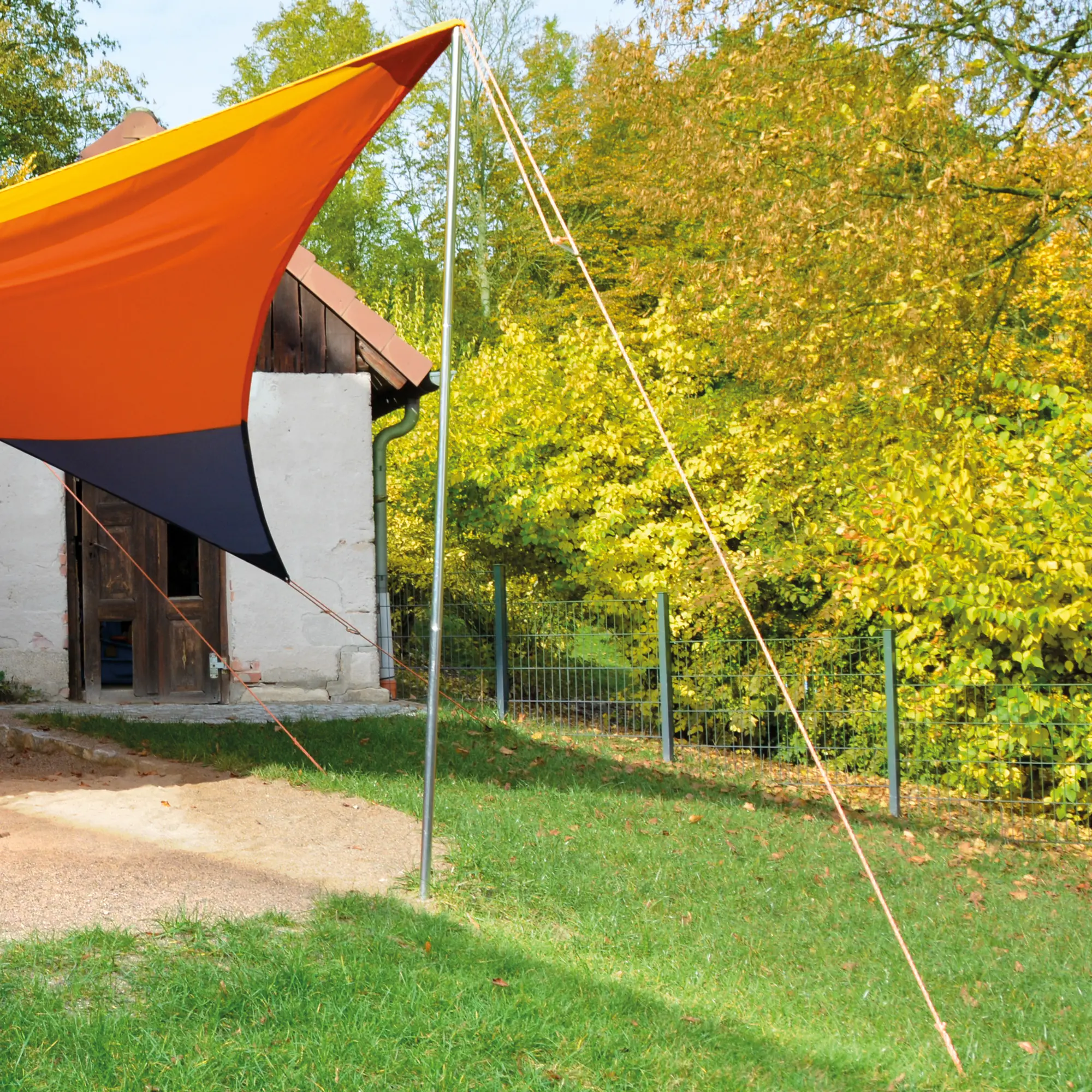 Sonnensegel Set 450 x 450 cm - mobil