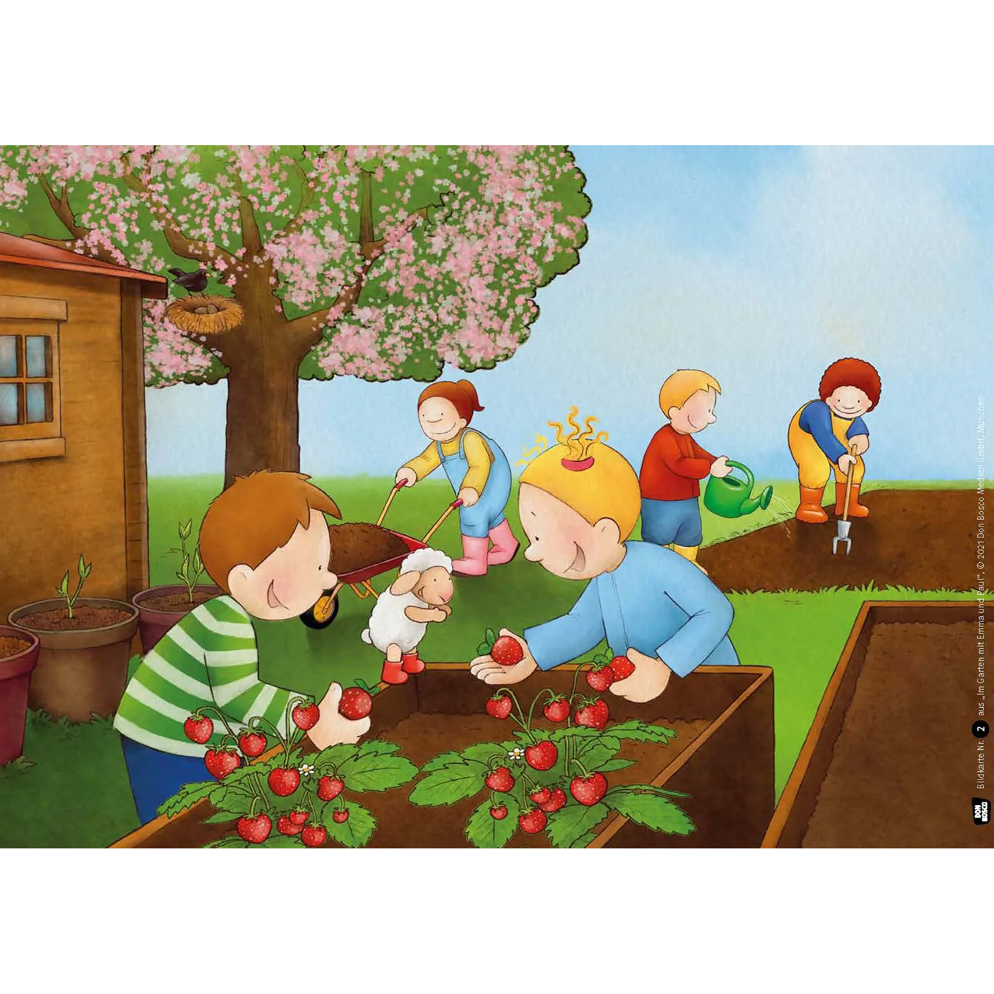 Im Garten mit Emma und Paul. Kamishibai Bildkartenset