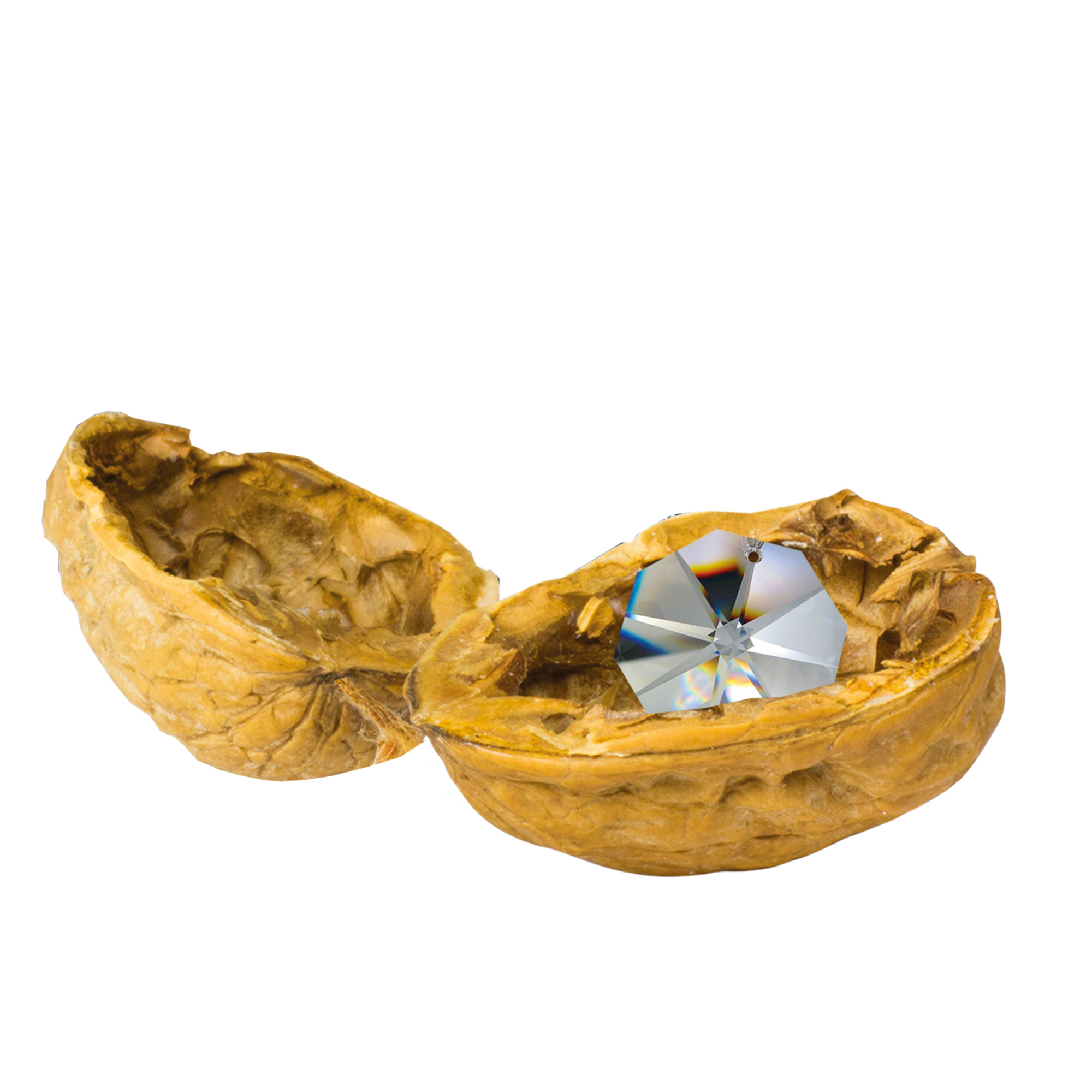 Überraschungsnuss mit Kristall, Geschichte und Organzabeutel