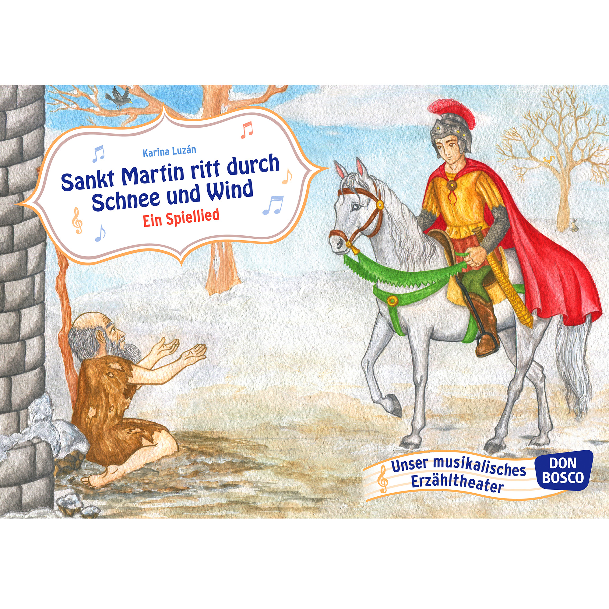 Sankt Martin ritt durch Schnee und Wind. Kamishibai Bildkartenset.
