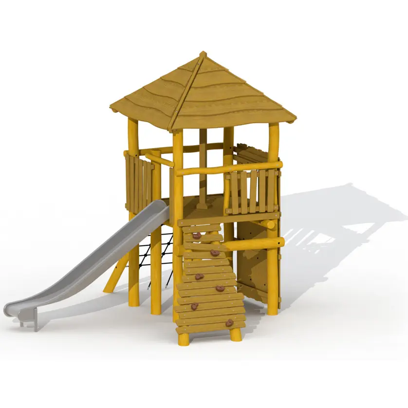 Robinie Zauberturm mit Dach und Rutsche