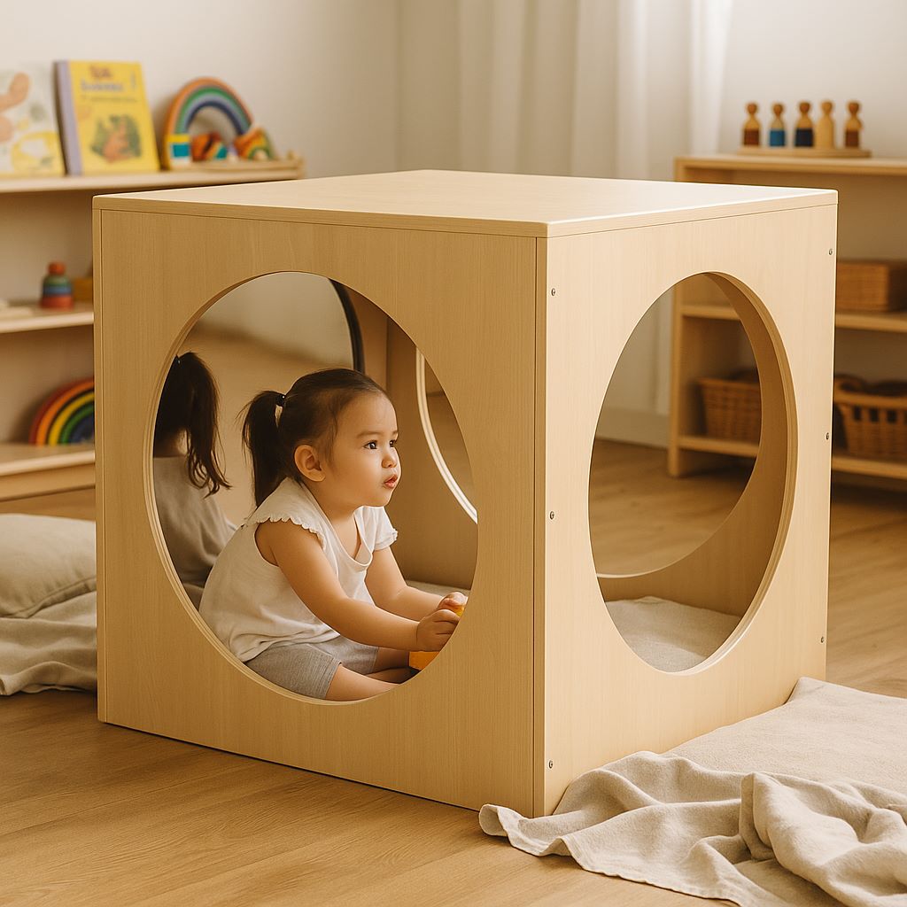 Spiegelwürfel mit 2 Spiegeln