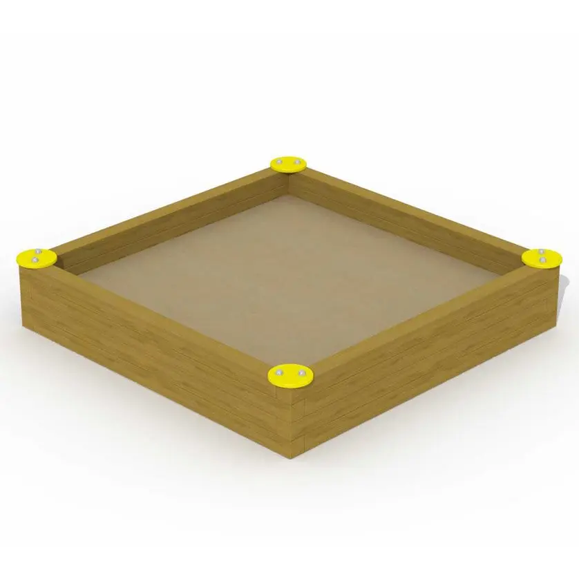 Sandkasten 2 x 2 m in Lärche mit 4 Sitzplätzen