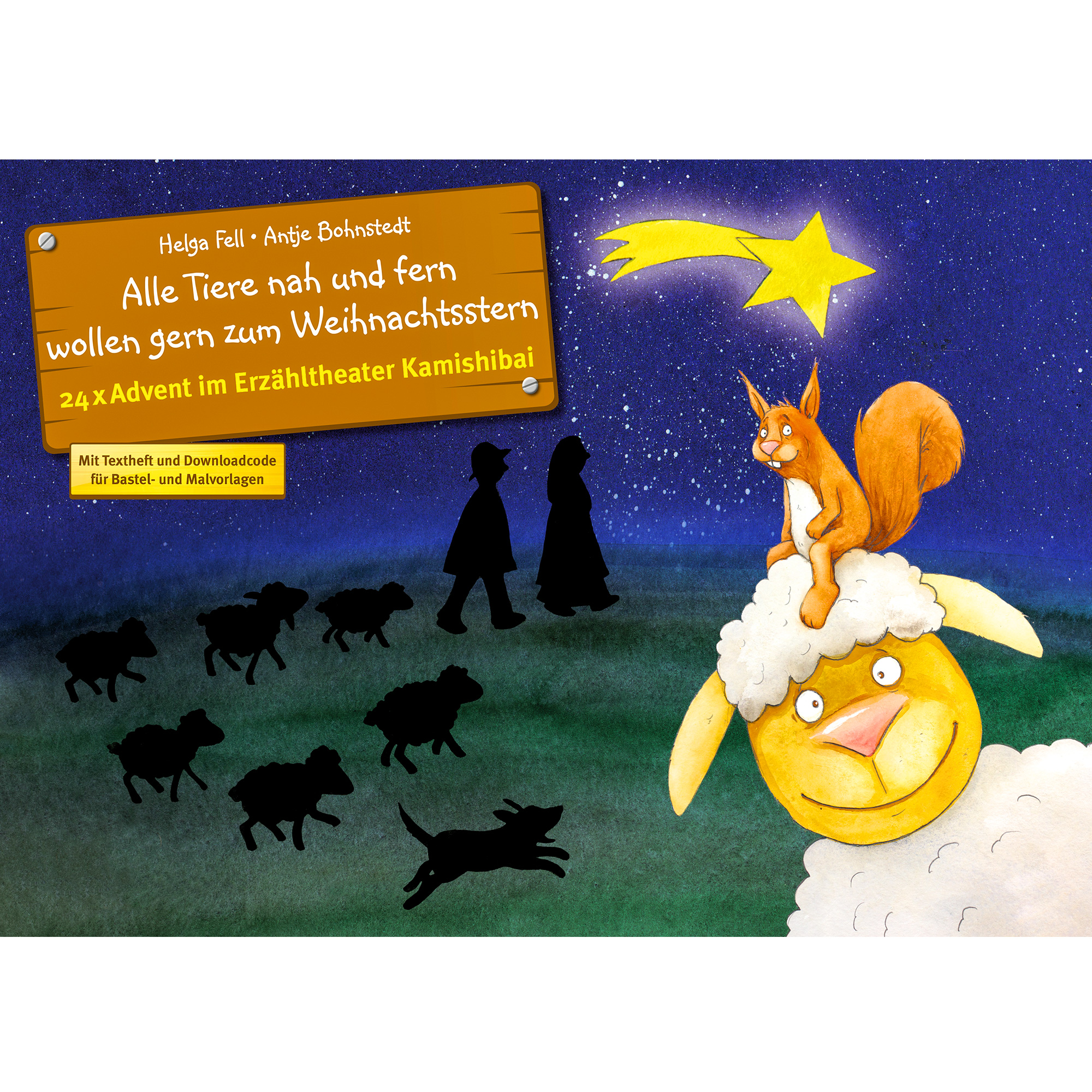 Alle Tiere nah und fern wollen gern zum Weihnachtsstern. Adventskalender