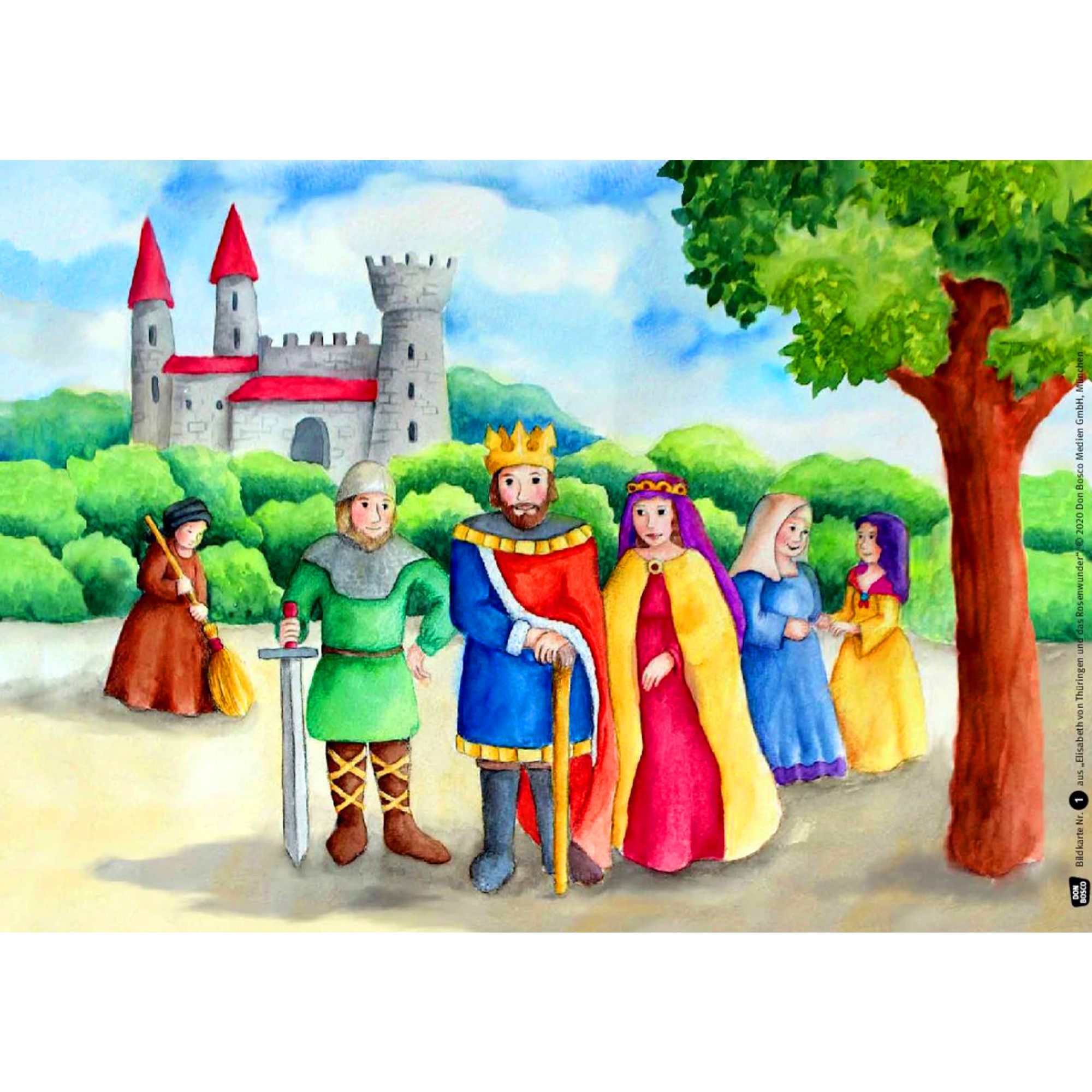 Elisabeth von Thüringen und das Rosenwunder. Kamishibai Bildkartenset