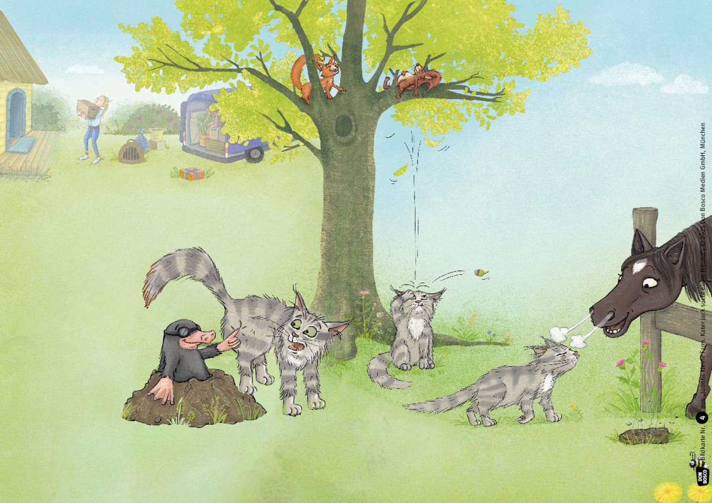 Judiths kleine Farm. Kater Jack sucht einen Freund. Kamishibai Bildkartenset