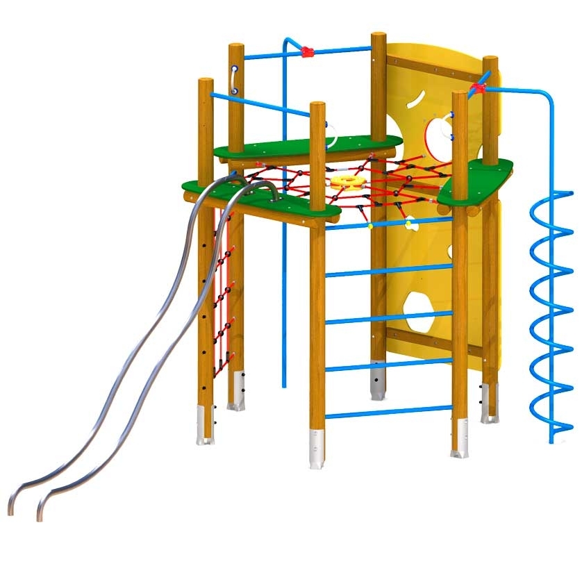 Klettergerät Adlerhorst mit Rutschstange