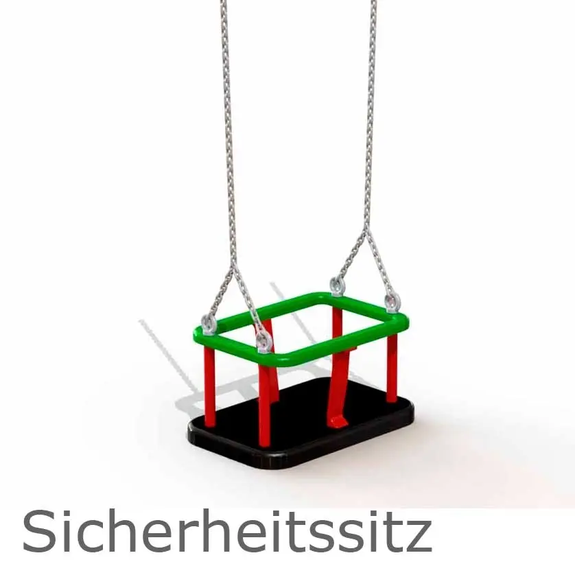 Doppelte Kleinkindschaukel aus Metall