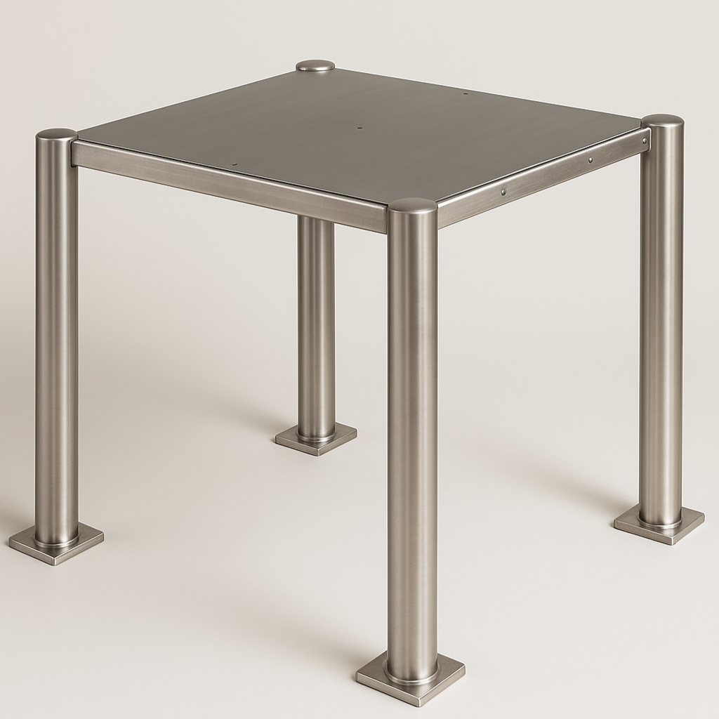 Podest für 50 cm breite Rutsche ohne Geländer feuerverzinkte Stahlplatte