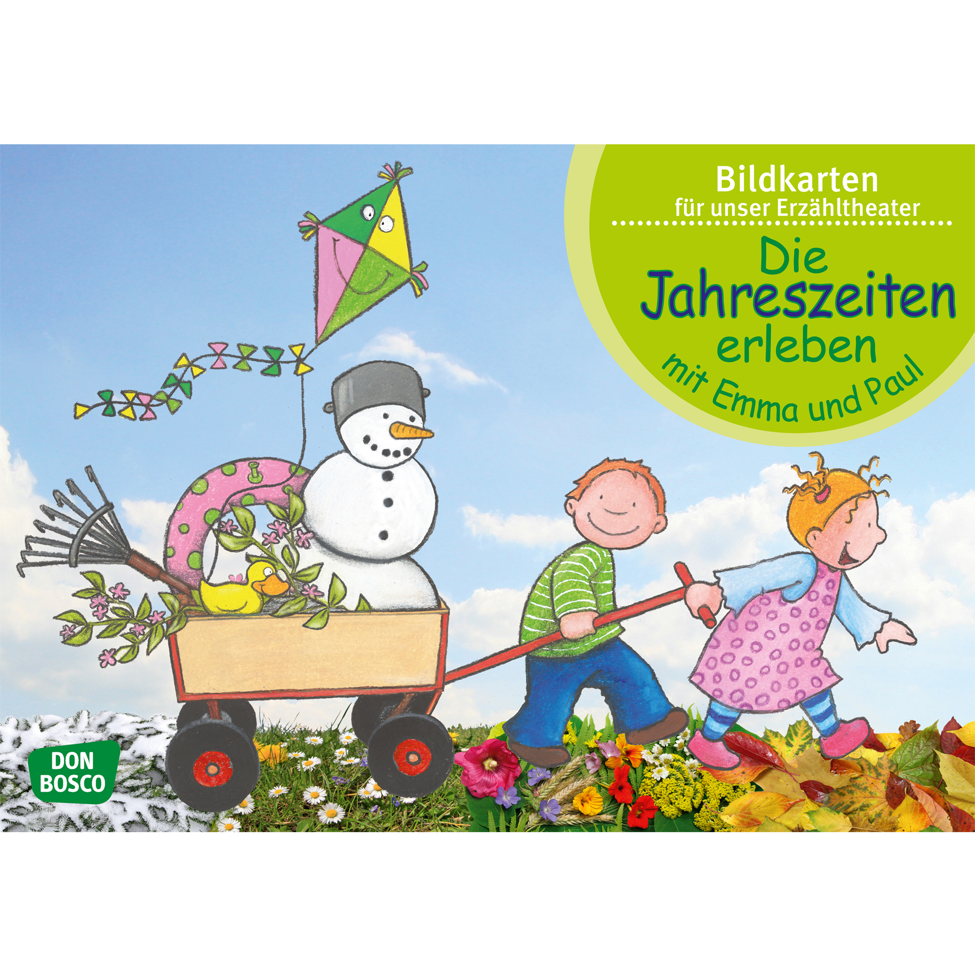 Die Jahreszeiten erleben mit Emma und Paul. Kamishibai Bildkartenset.