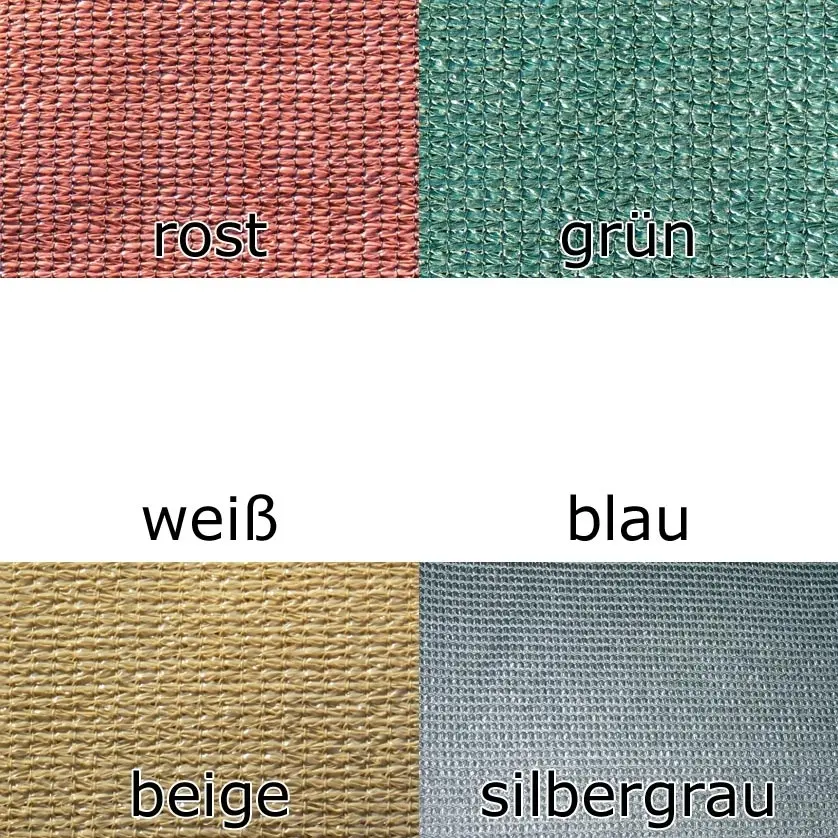 Sonnensegel 6 x 4 m rechteckig Grau
