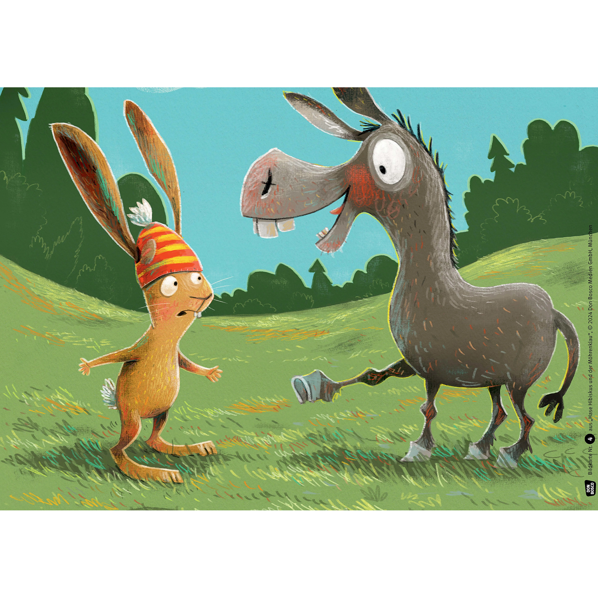 Hase Hibiskus und der Möhrenklau. Kamishibai Bildkartenset