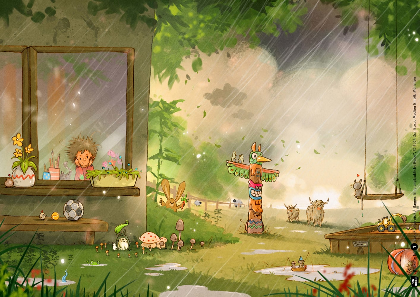 Kleiner großer Bagger. Eine unglaubliche Reise. Kamishibai Bildkartenset