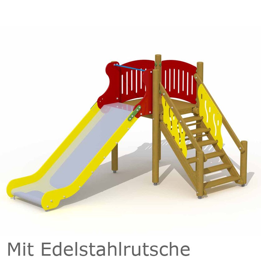 Rutschenturm mit Edelstahlrutsche