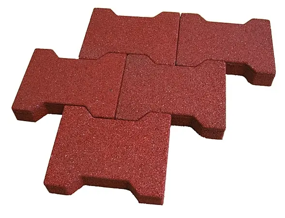 Verbundpflaster aus Gummigranulat / Gummifaser, ca. 20x16cm x 40mm
