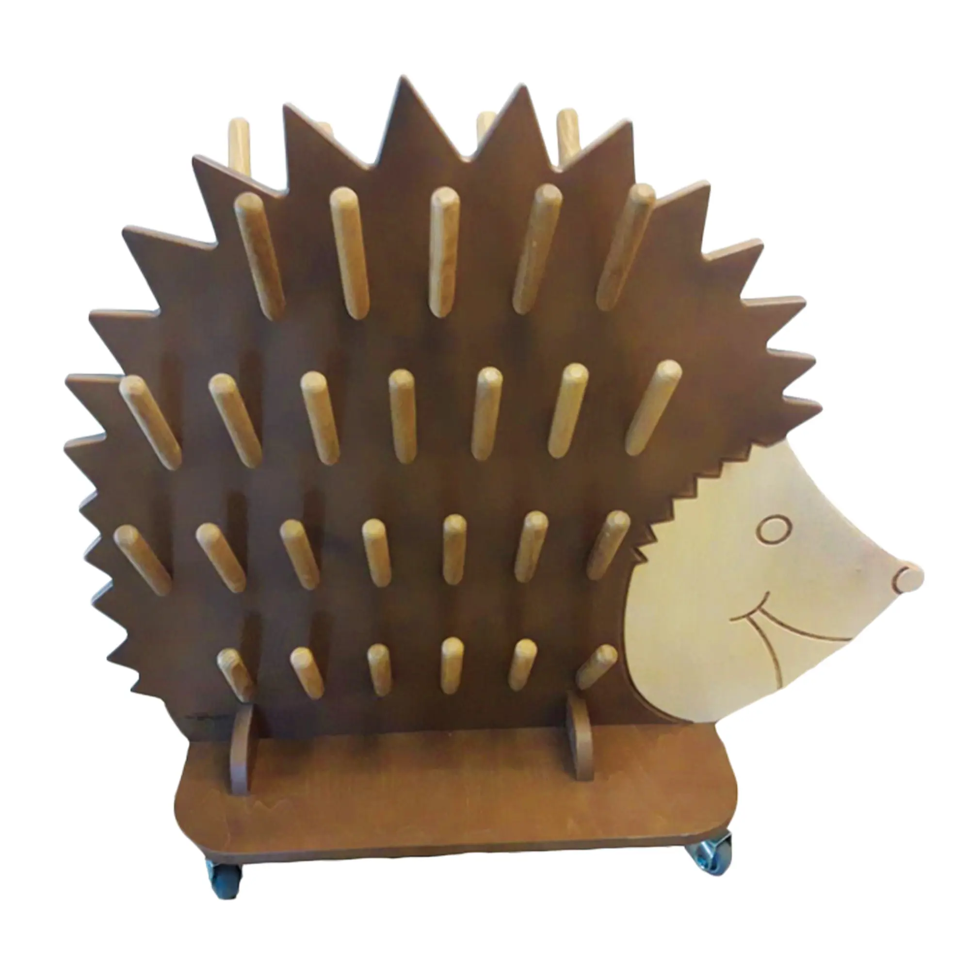 Stiefel-Igel aus Holz Kastanienbraun