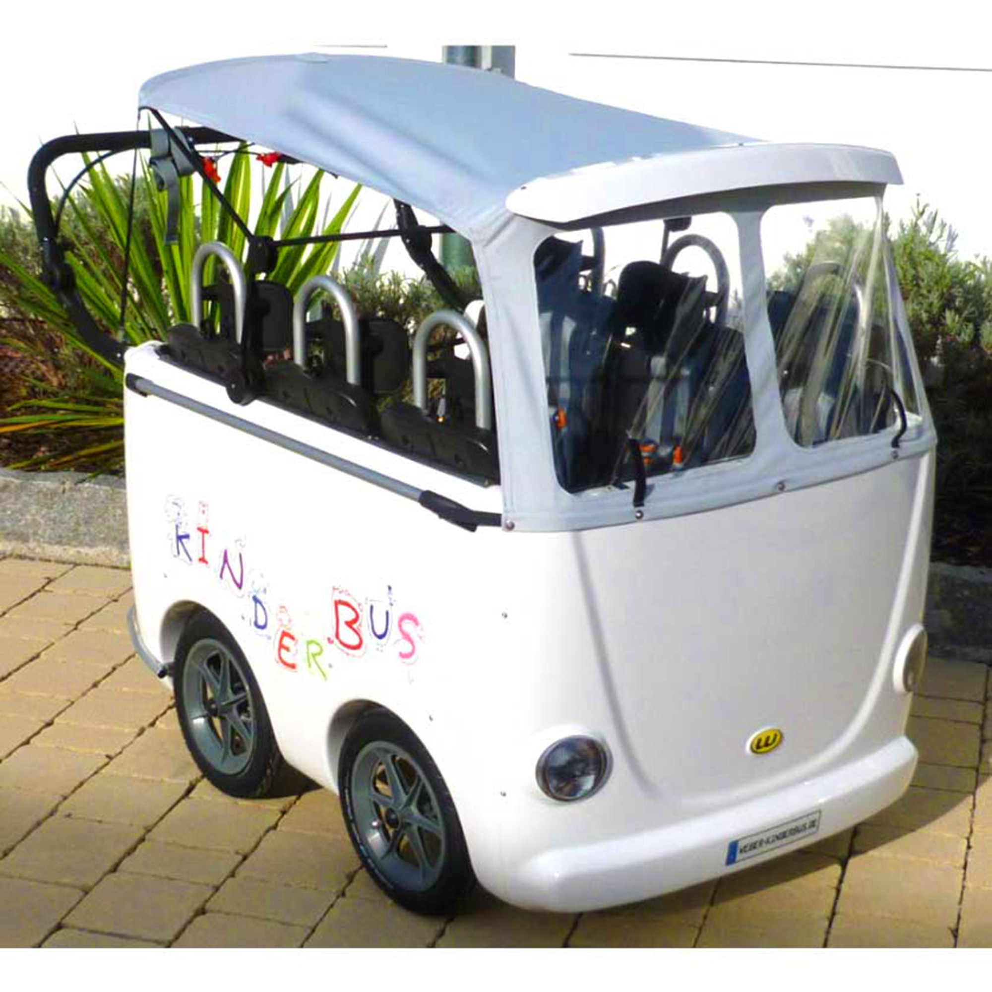 Regen- und Sonnendach für Kinderbus Trend weiß