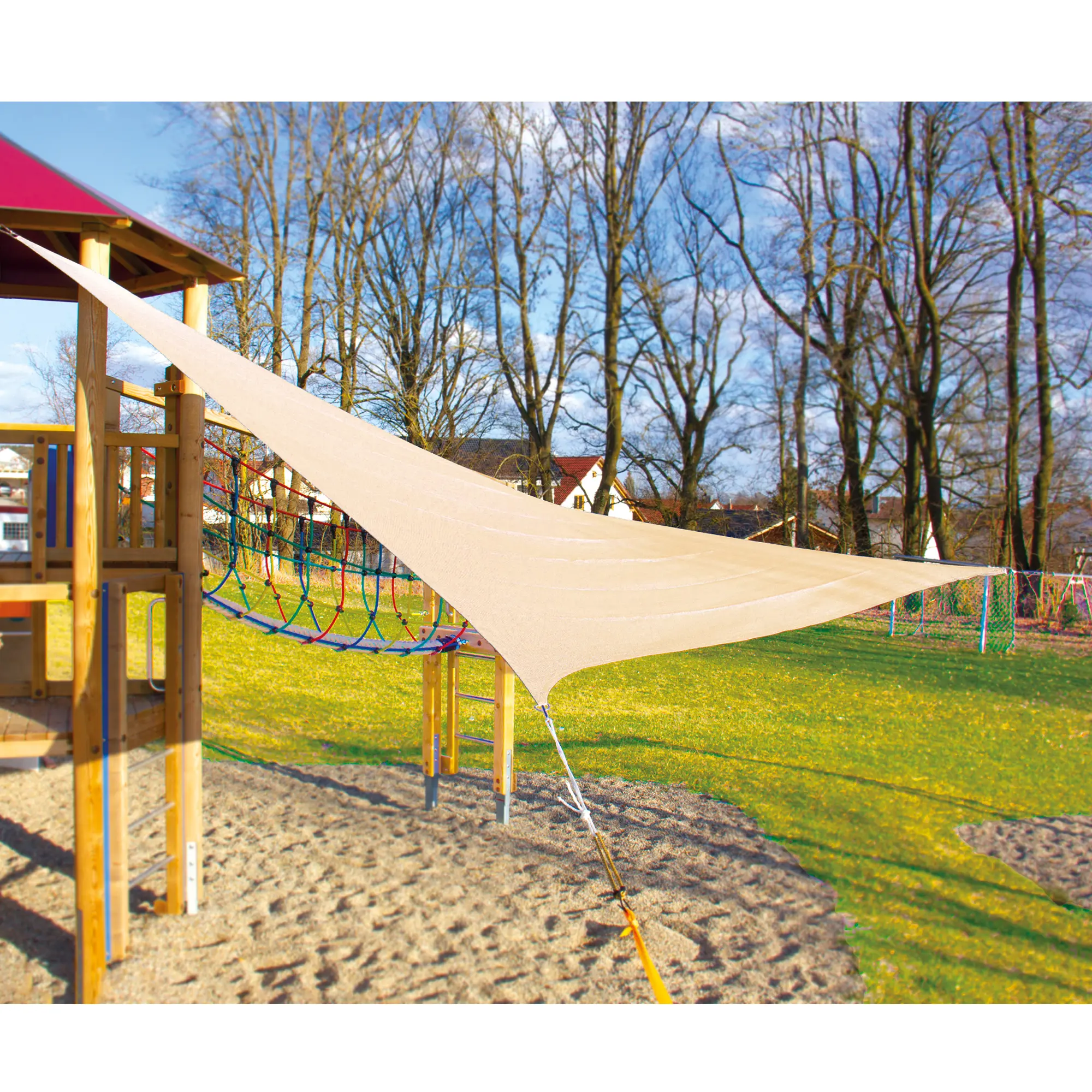 Sonnensegel 3,6 x 3,6 x 3,6 m dreieckig Beige