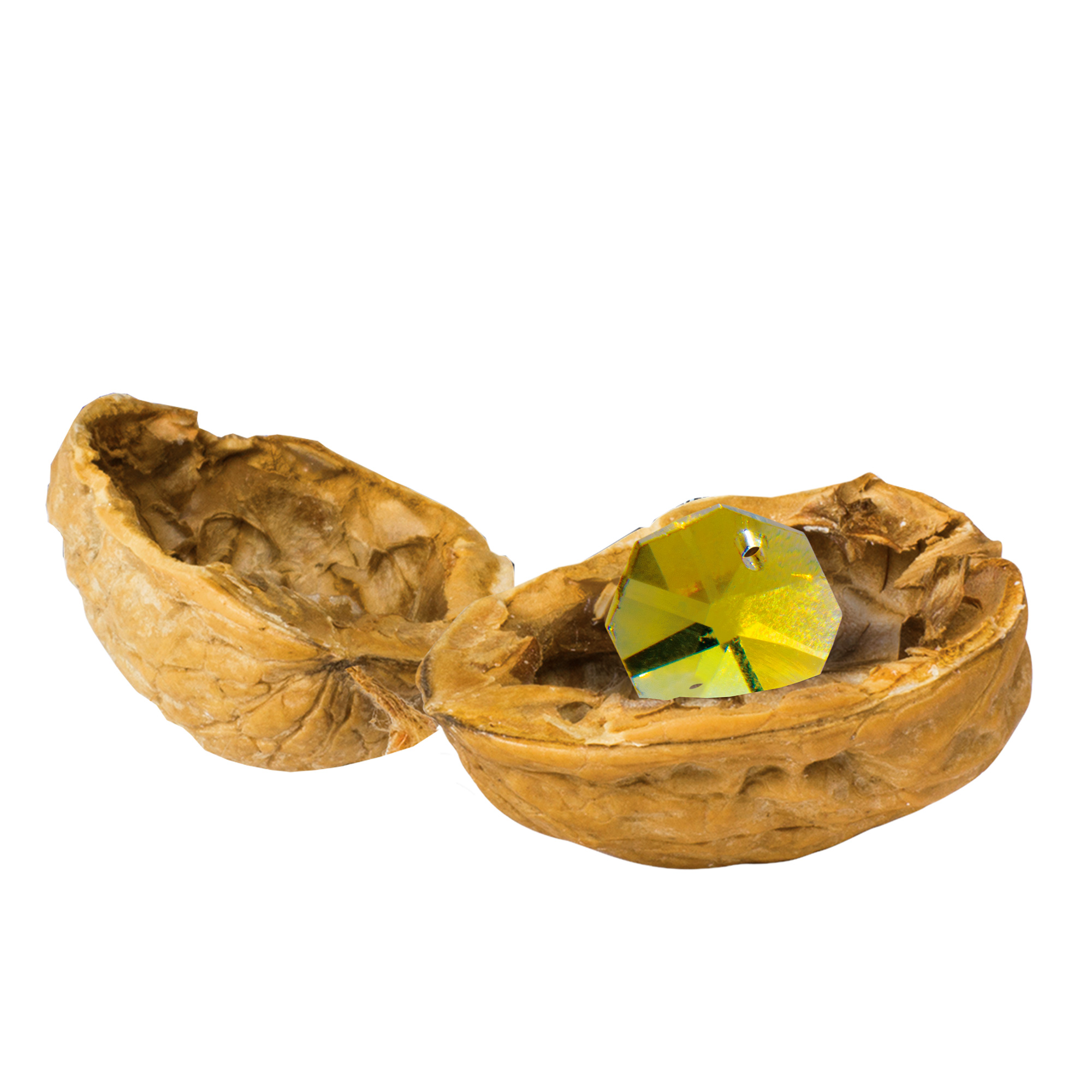 Überraschungsnuss mit Kristall, Geschichte und Organzabeutel