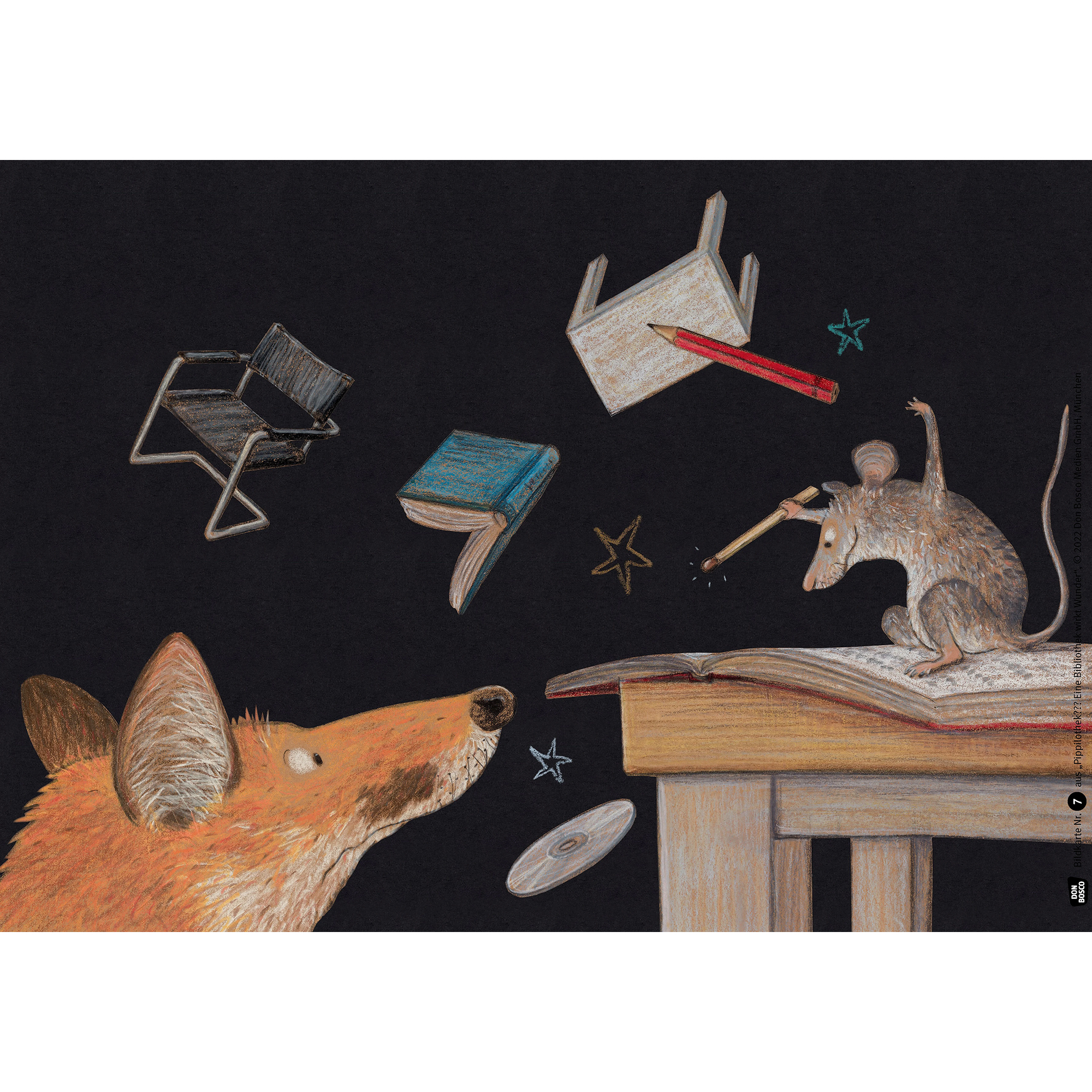 Pippilothek??? Eine Bibliothek wirkt Wunder. Kamishibai Bildkartenset