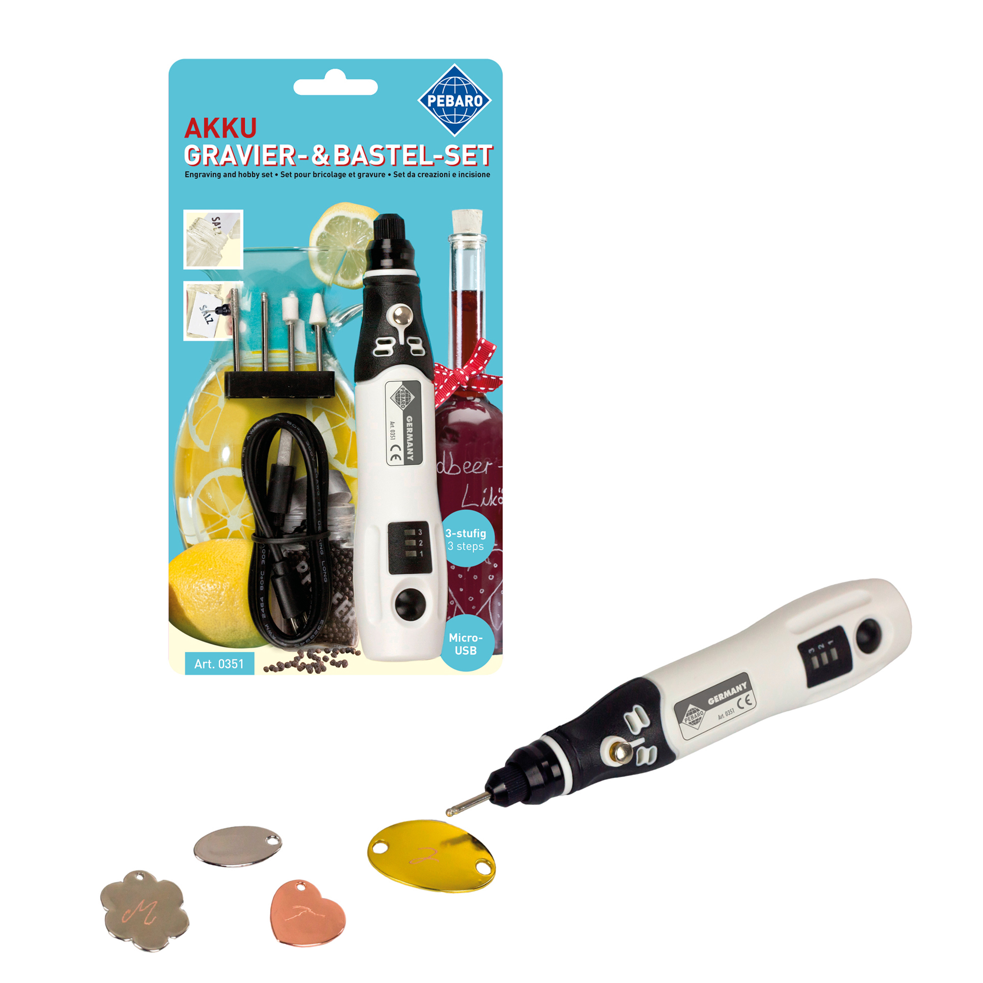 Akku Gravier- und Bastel-Set