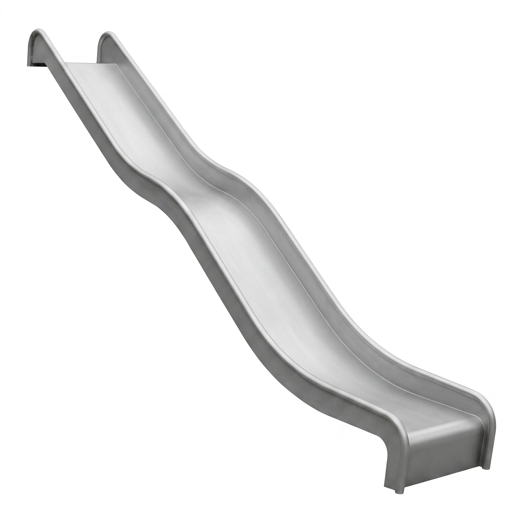 Edelstahlrutsche Welle 50 cm breit - Hangrutsche 225 cm