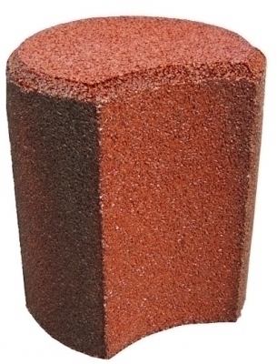 Hohlkehl-Palisade 90 cm in schwarz, D: 140 mm / 175 mm