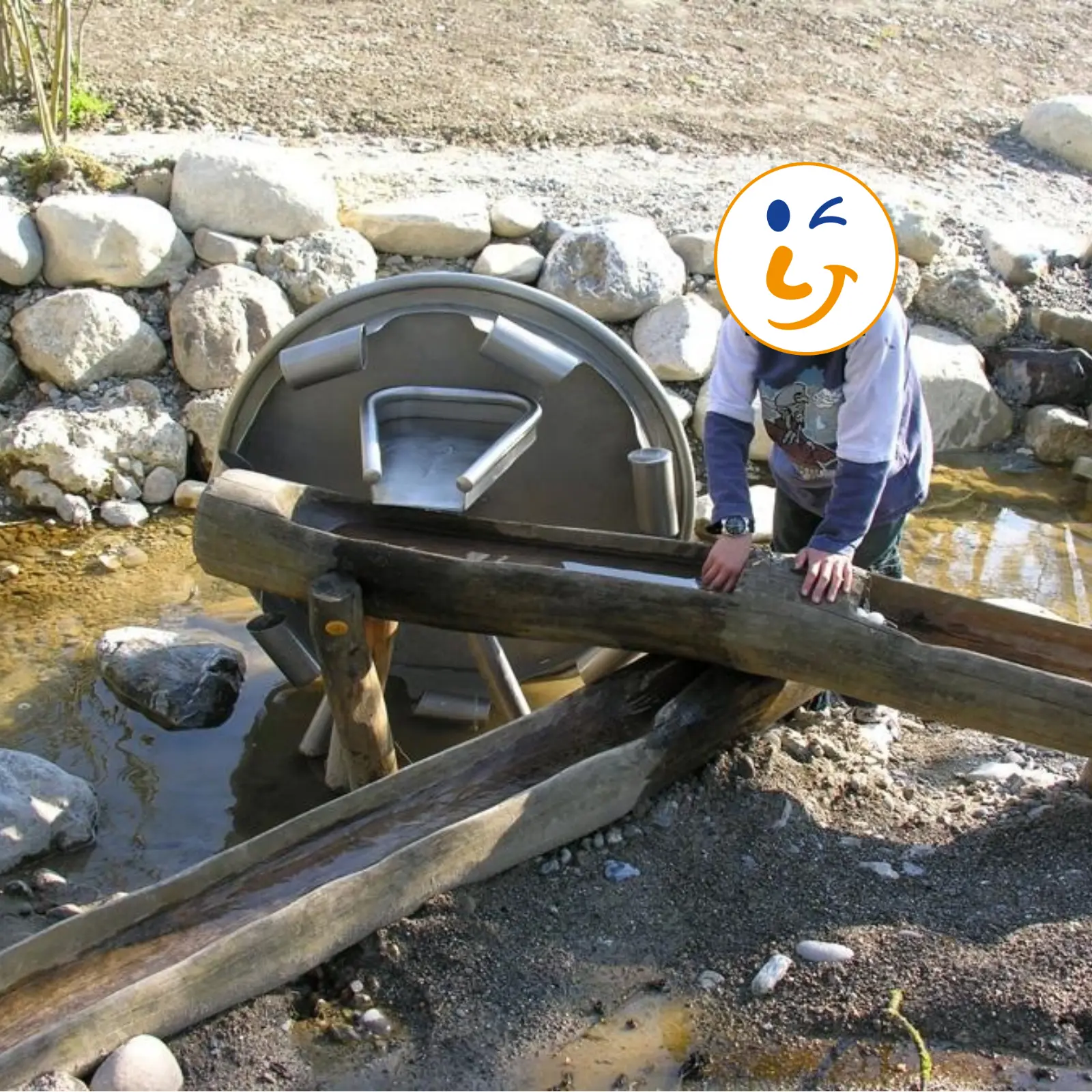Wasserspiel-Wasserräder