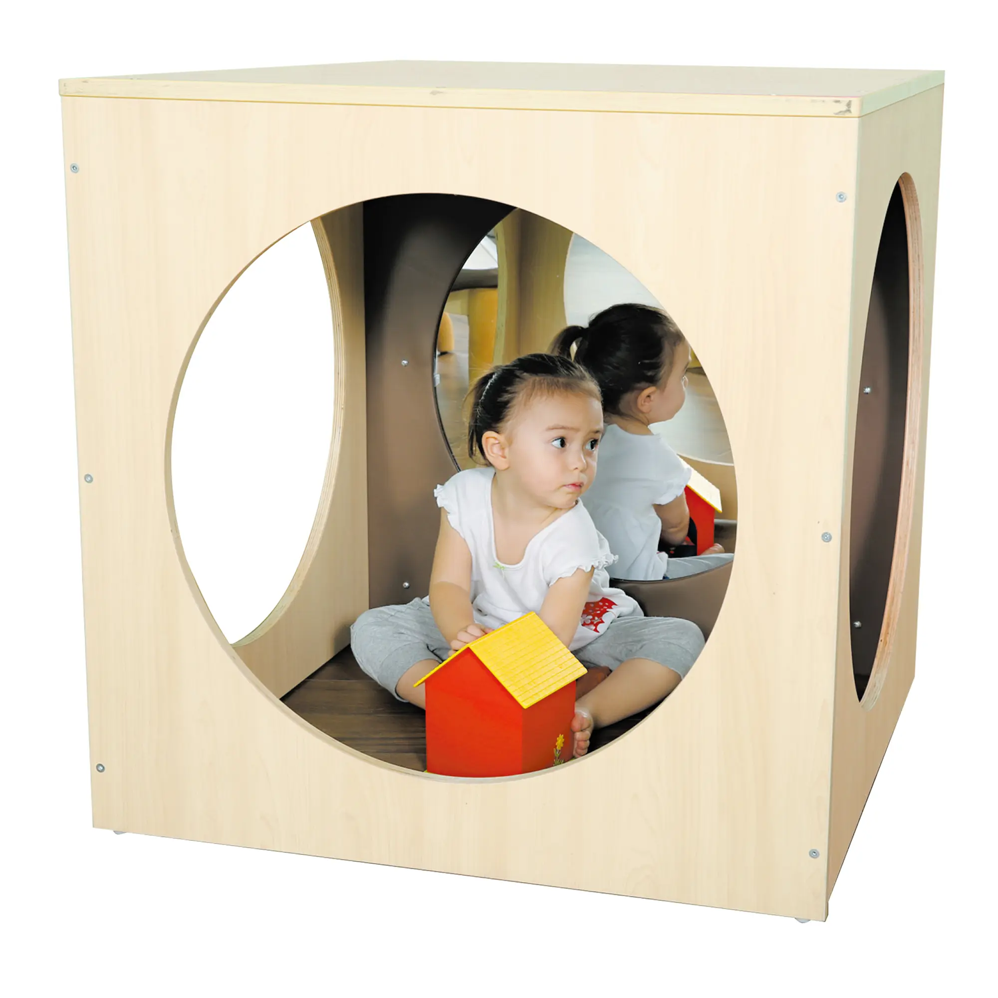 Spiegelwürfel mit 2 Spiegeln