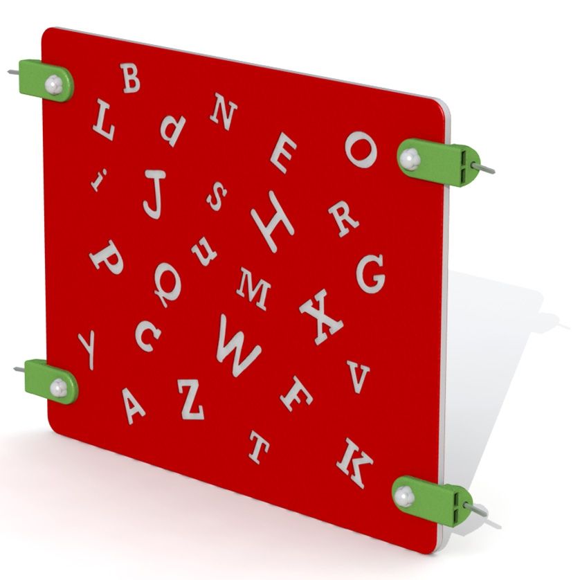 Spielwand Zahlen u. Buchstaben für Spielplätze