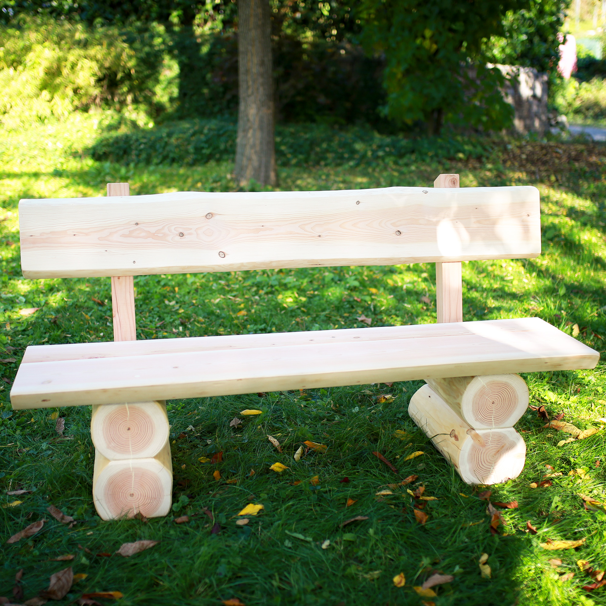 Erwachsenen Bank 200 cm mit Lehne Rustica
