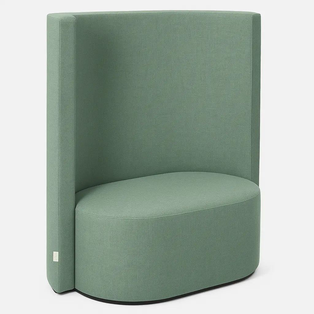 Akustiksofa Eden mit Webstoff Lido Hellgrün