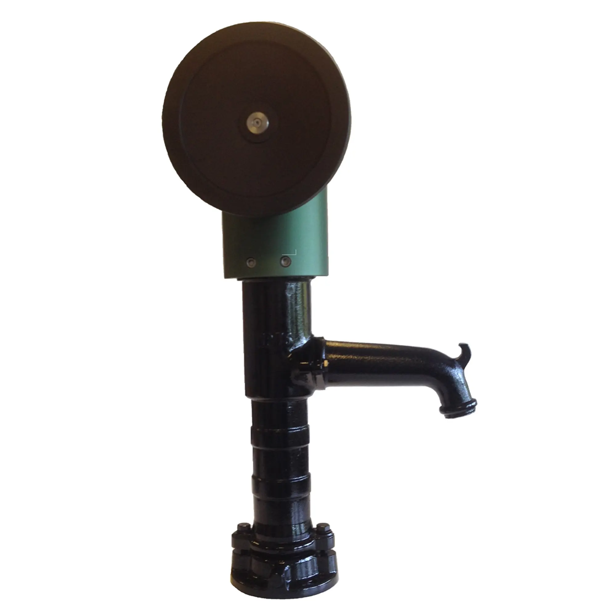Handpumpe mit Handrad inkl. Anschlussgarnitur Grün