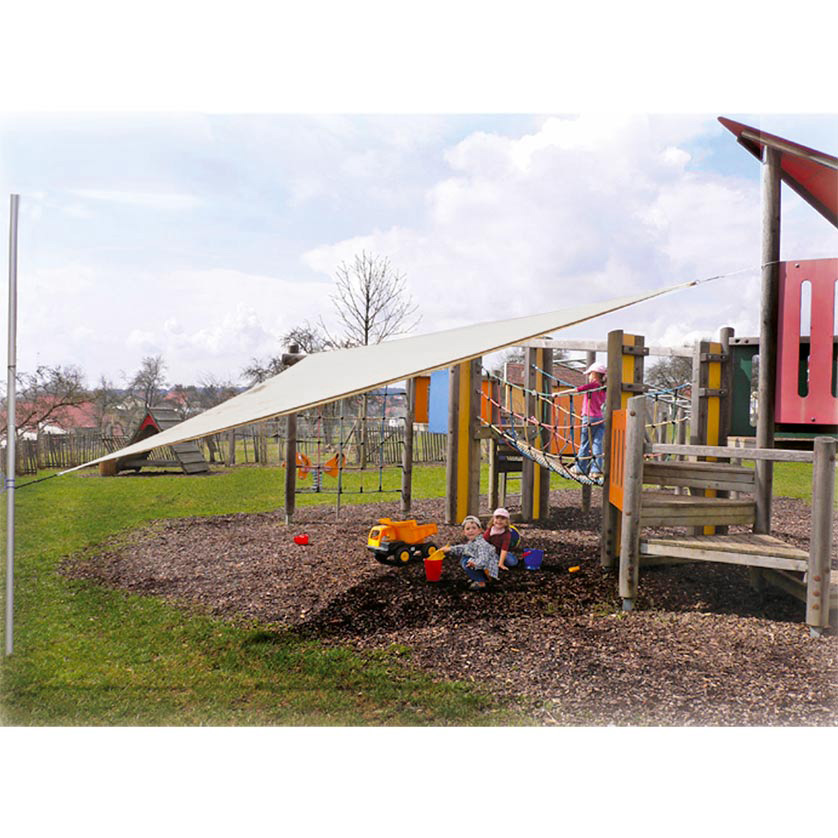 Sonnensegel cremeweiß Dreieck 5 x 5 x 5 m