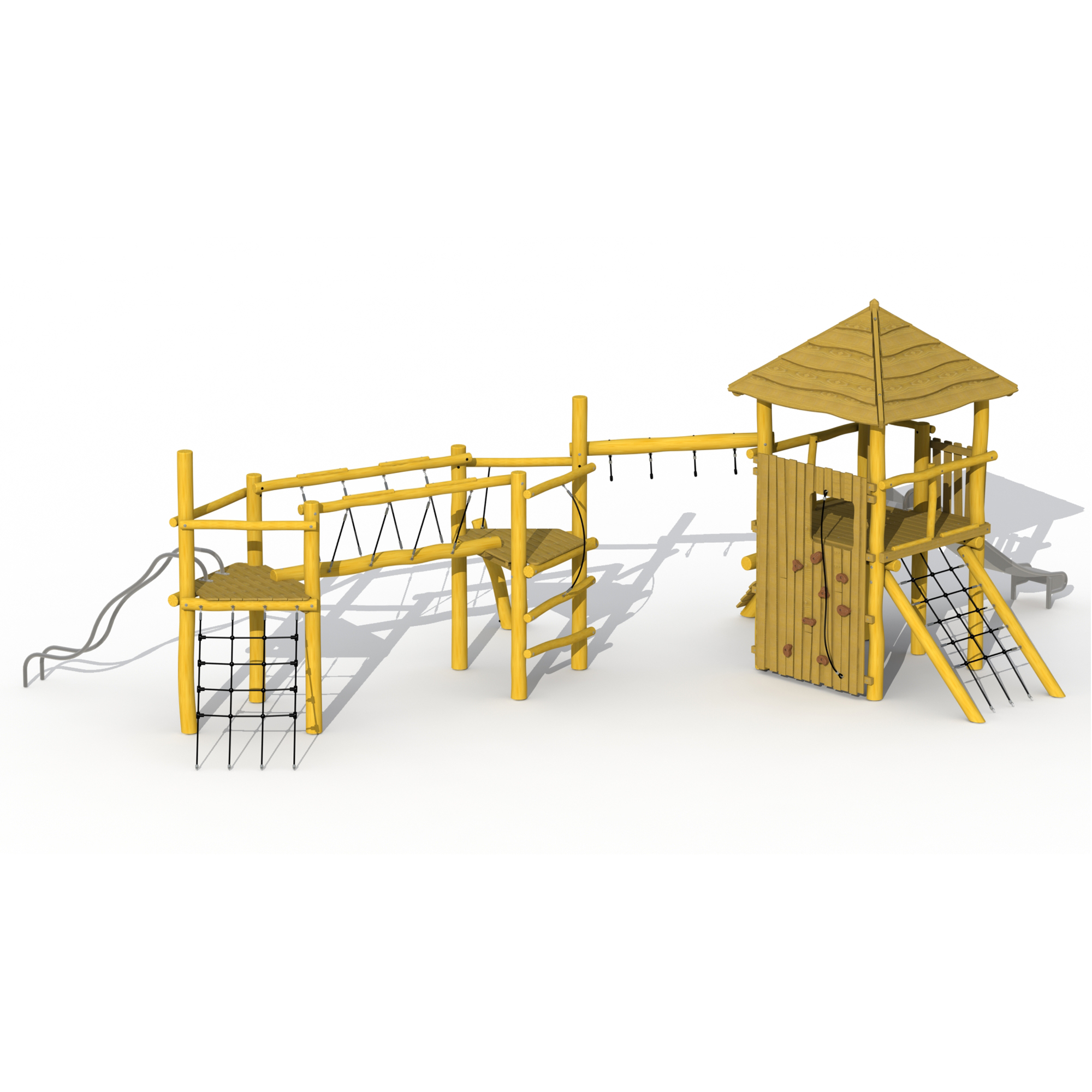 Robinie Zauberturm Maxi mit Dach und Hangelschlaufen