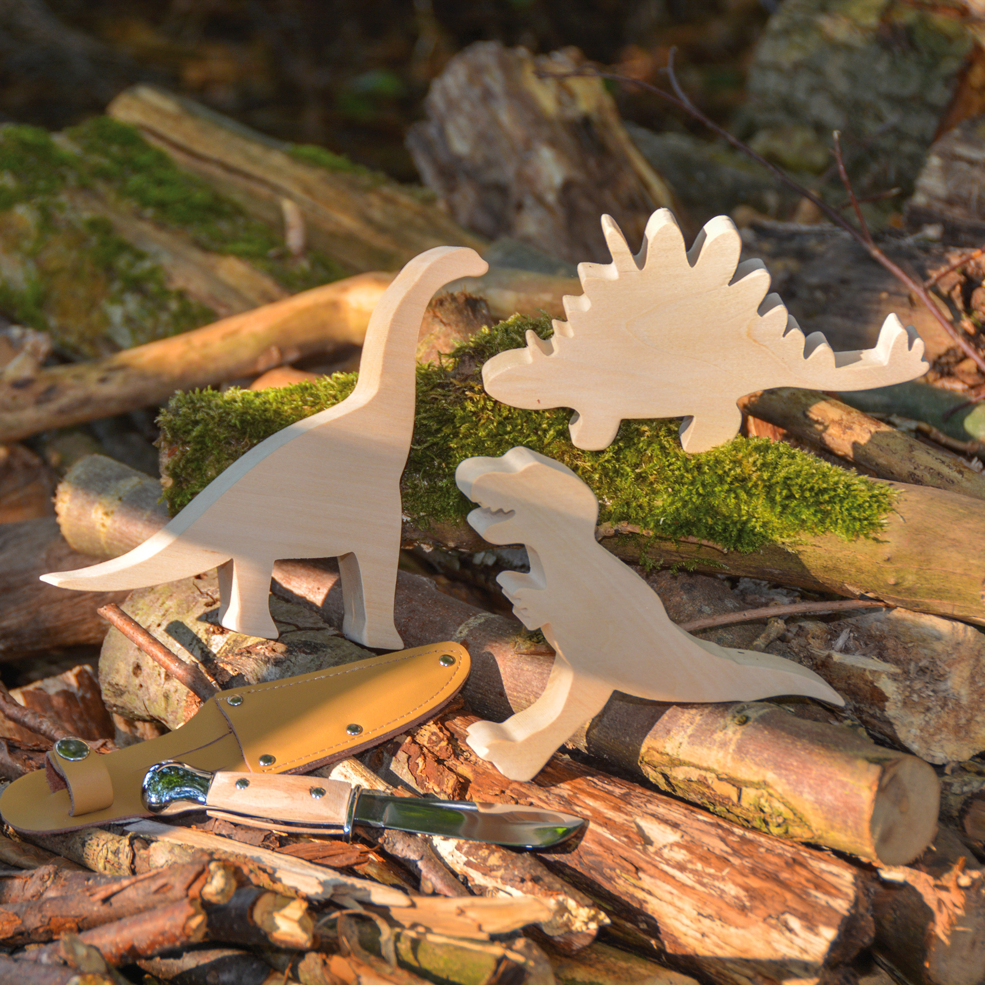 Schnitzholz Rohlinge Dinos
