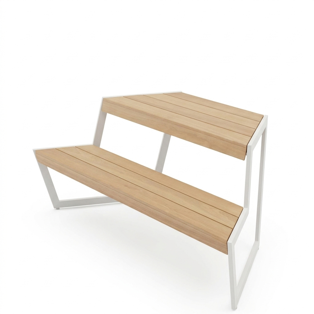 Alu Akazie Sitzgruppe Kindertreff Bank breit mit Tisch