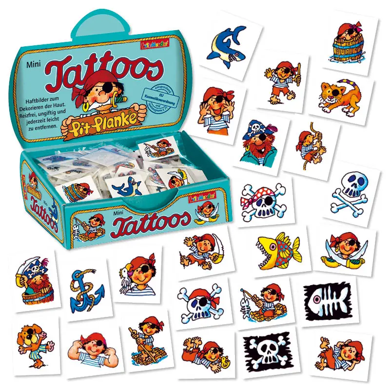 Mini-Tattoo-Set Piraten - 240 Stück im Display